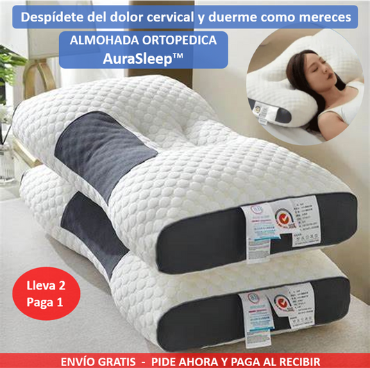 💤 AuraSleep® Almohada Premium – Ajustable y Ergonómica, Lleve 2 y Pague 1