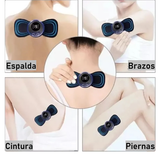 Pack 3 Mini Masajeador Eléctrico Portátil Estimulador Muscular