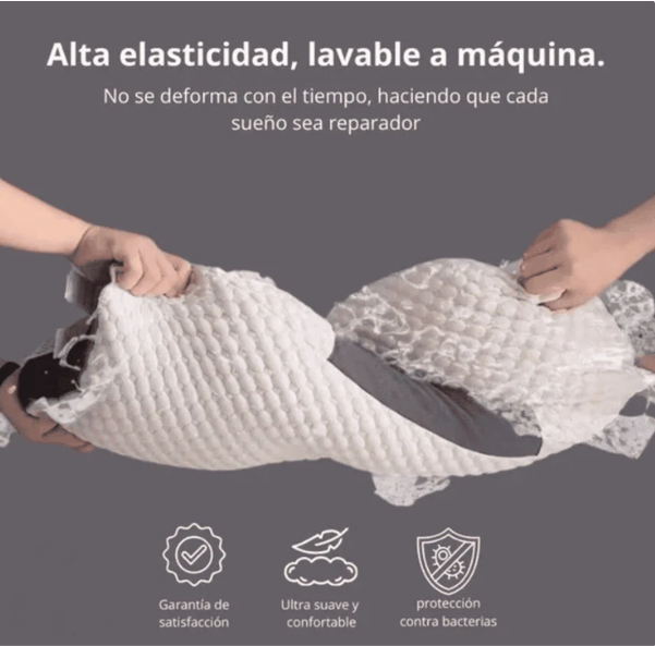 💤 AuraSleep Almohada Premium – Ajustable y Ergonómica, Lleva 2 y Paga 1